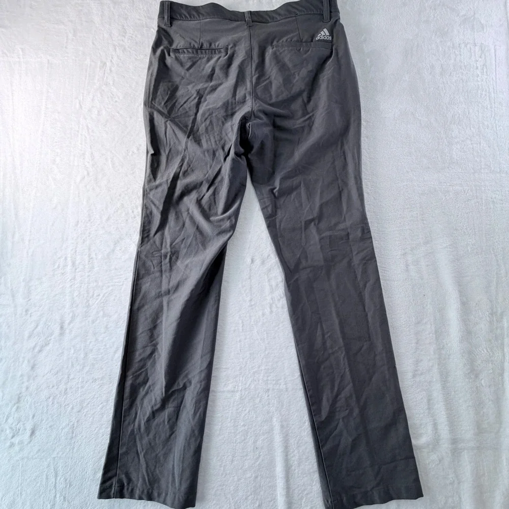 Adidas Golf Pants Mens 30x32 Gray Straight‎ Leg Performance Stretch